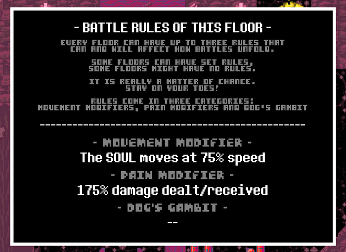 An image describing the unique battle rules of the current floor.