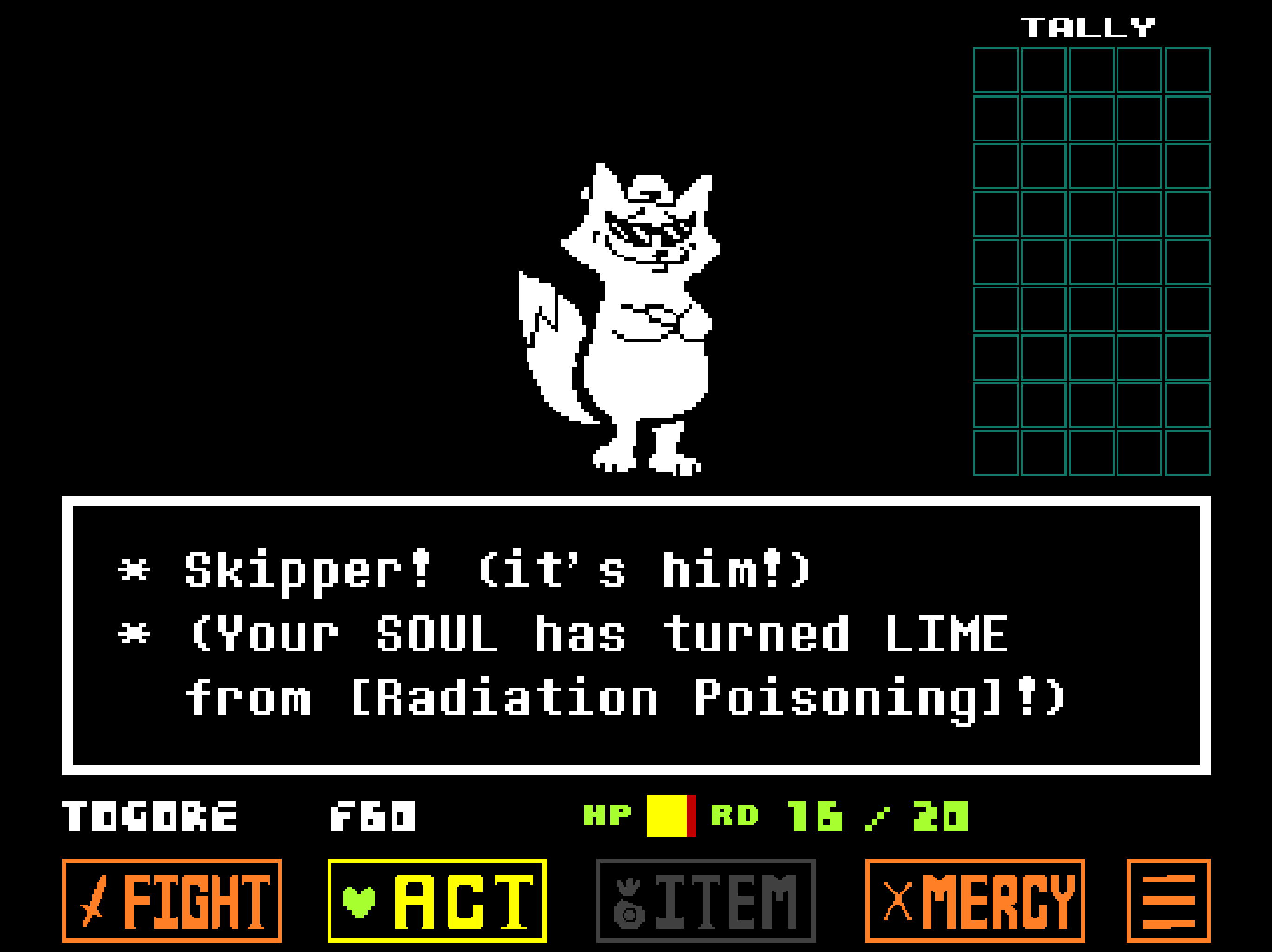 Battle against Skipper.