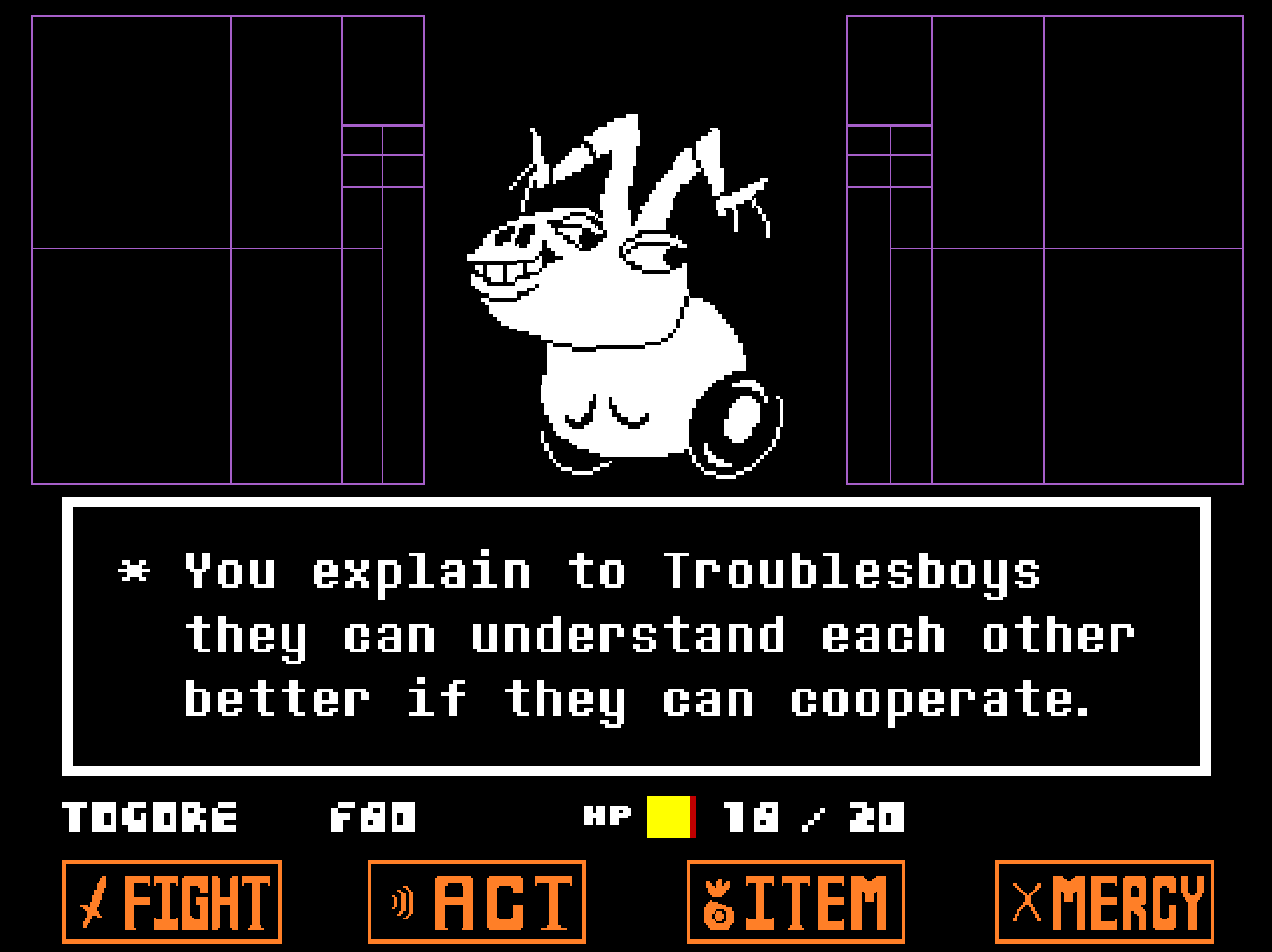 Battle against Troublesboys.